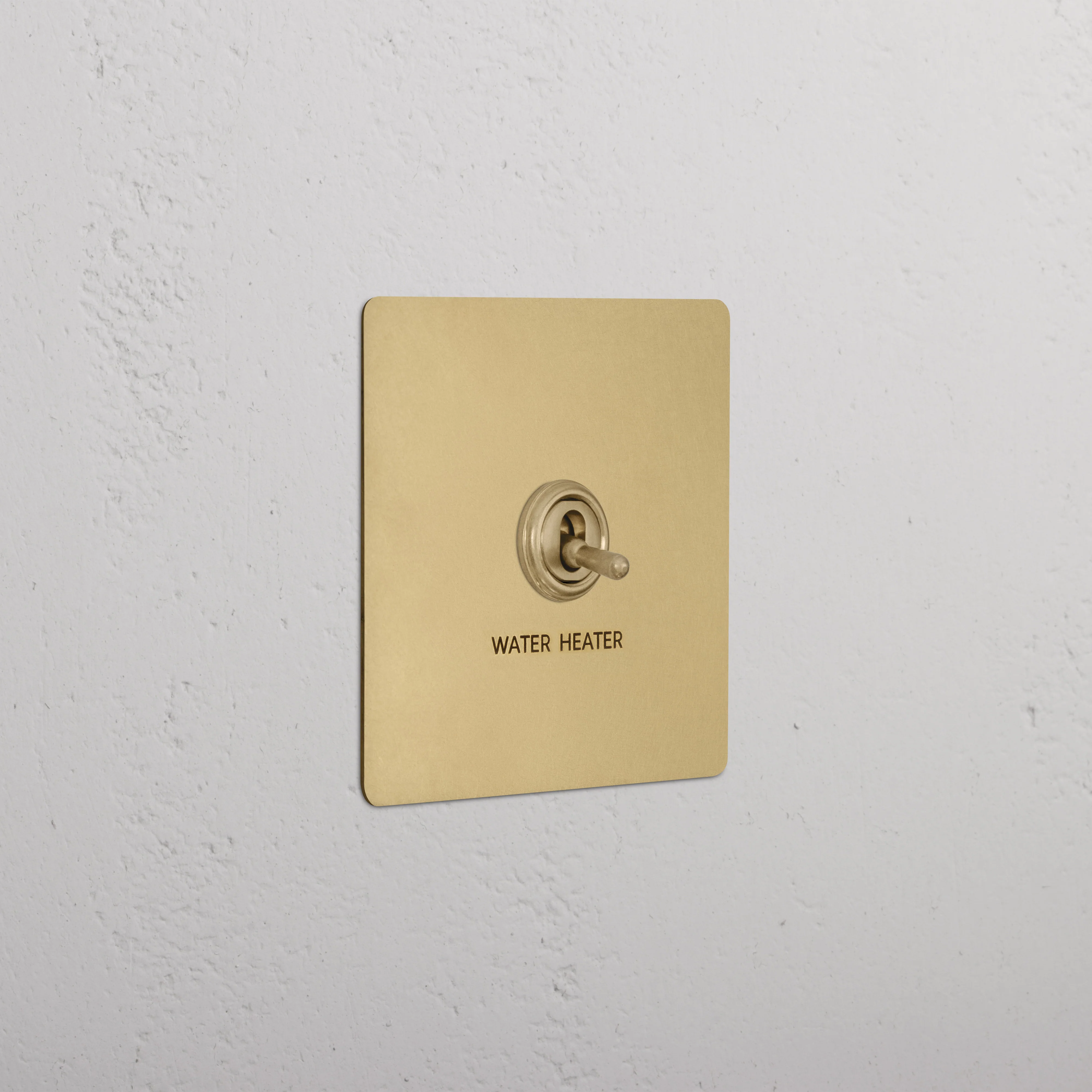 1G Double Pole Water Heater Toggle Switch - Antique Brass