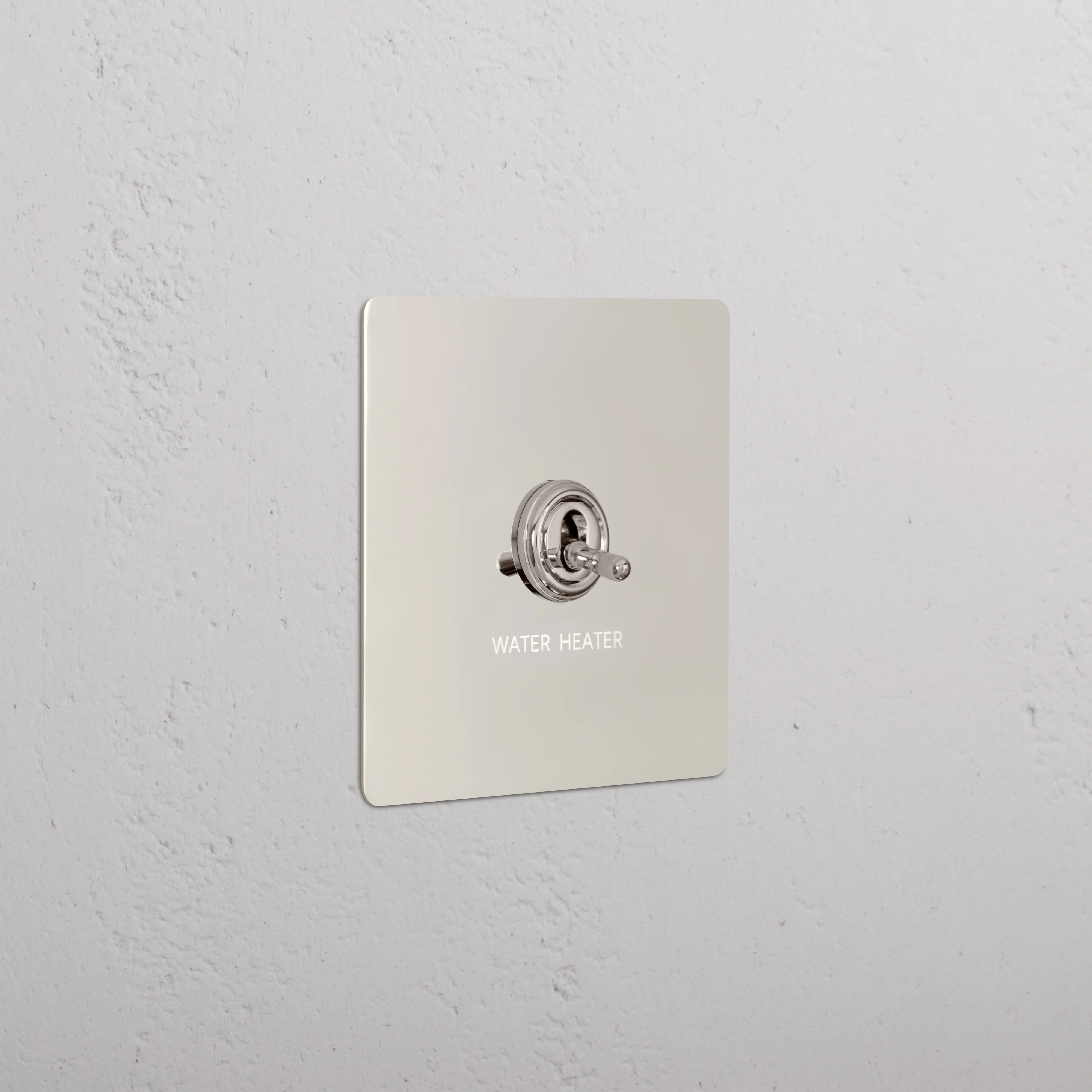 1G Double Pole Water Heater Toggle Switch - Polished Nickel