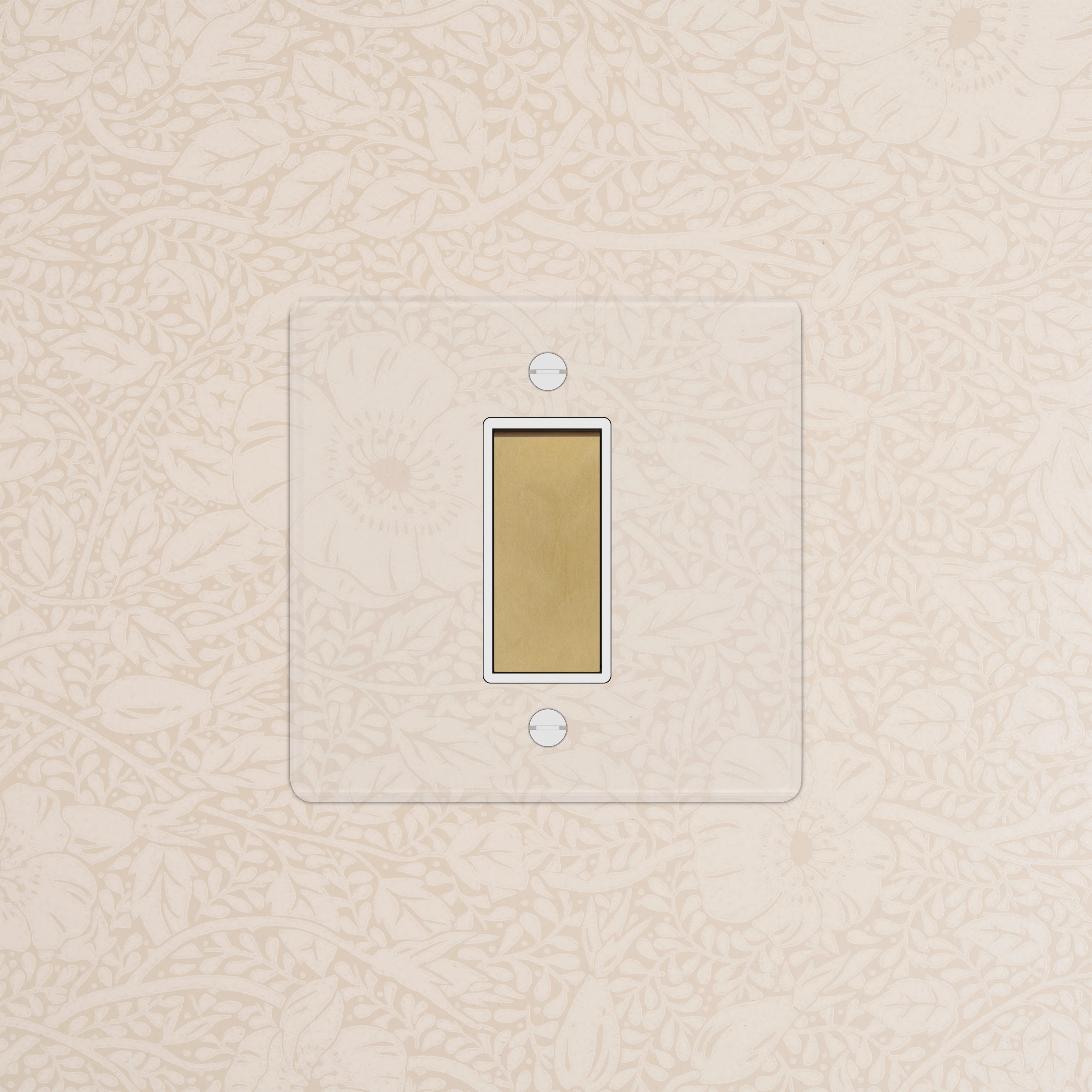1G Retractive Rocker Switch - Clear Antique Brass | White - Image 2