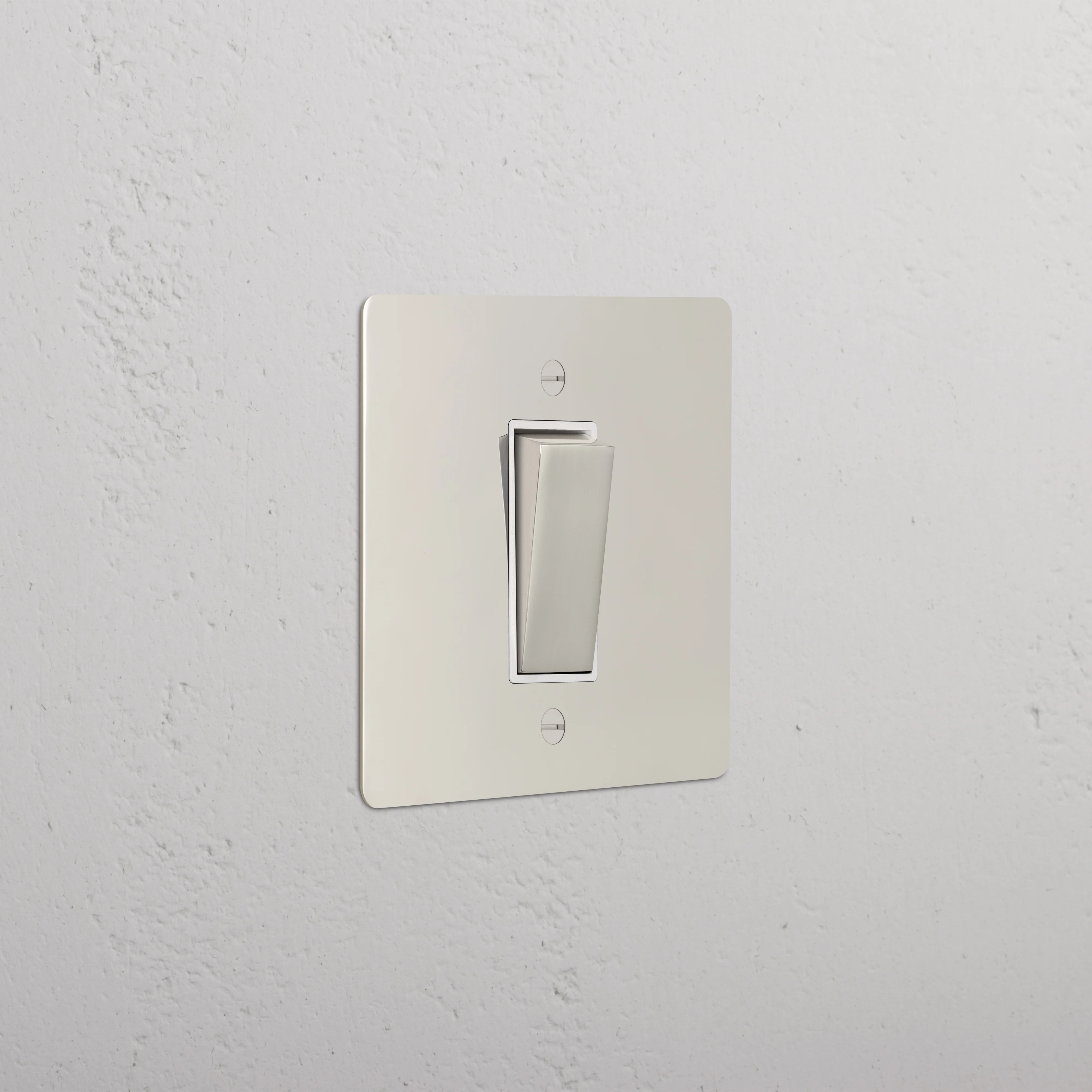 1G Retractive Rocker Switch - Polished Nickel | White