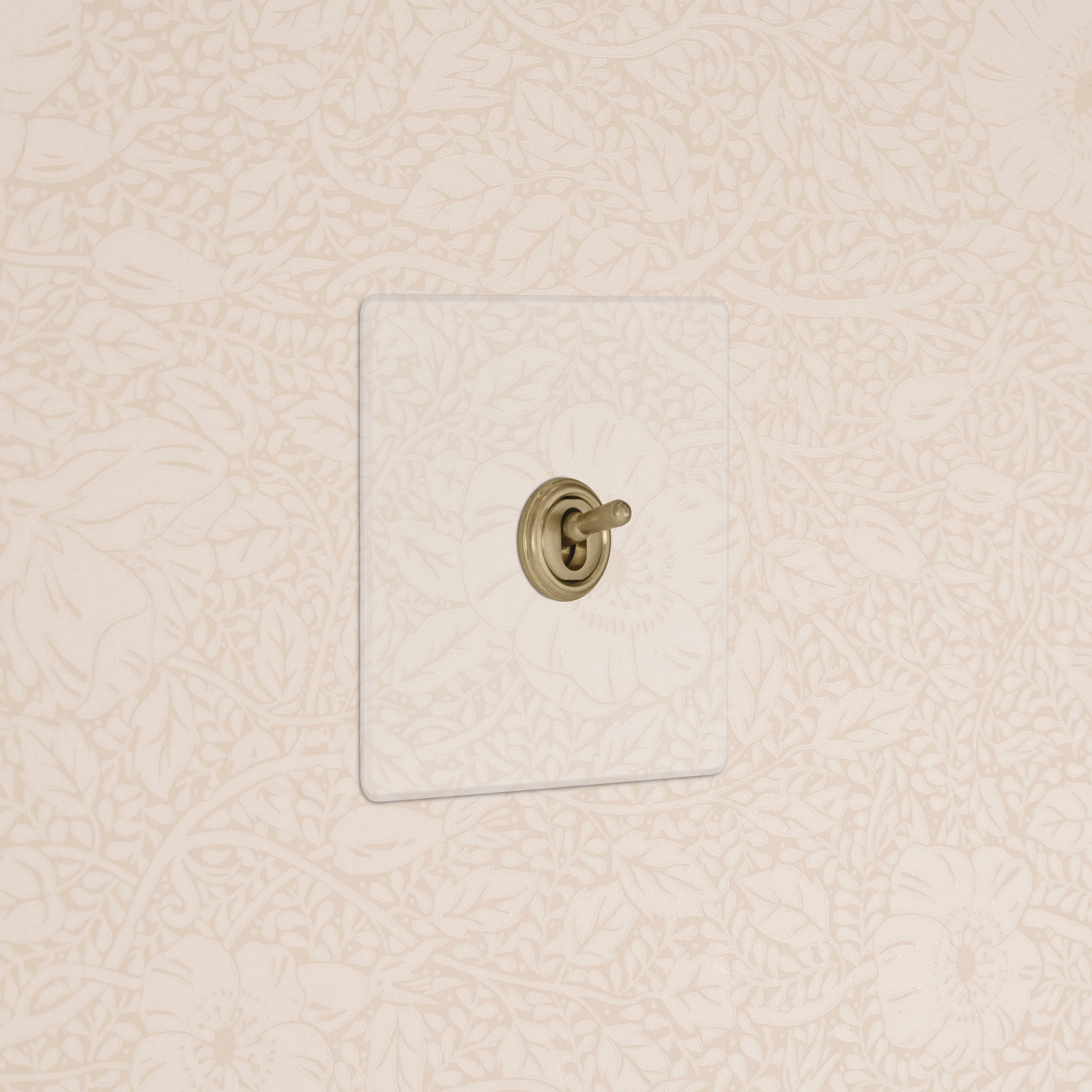 1G Retractive Toggle Switch - Clear Antique Brass