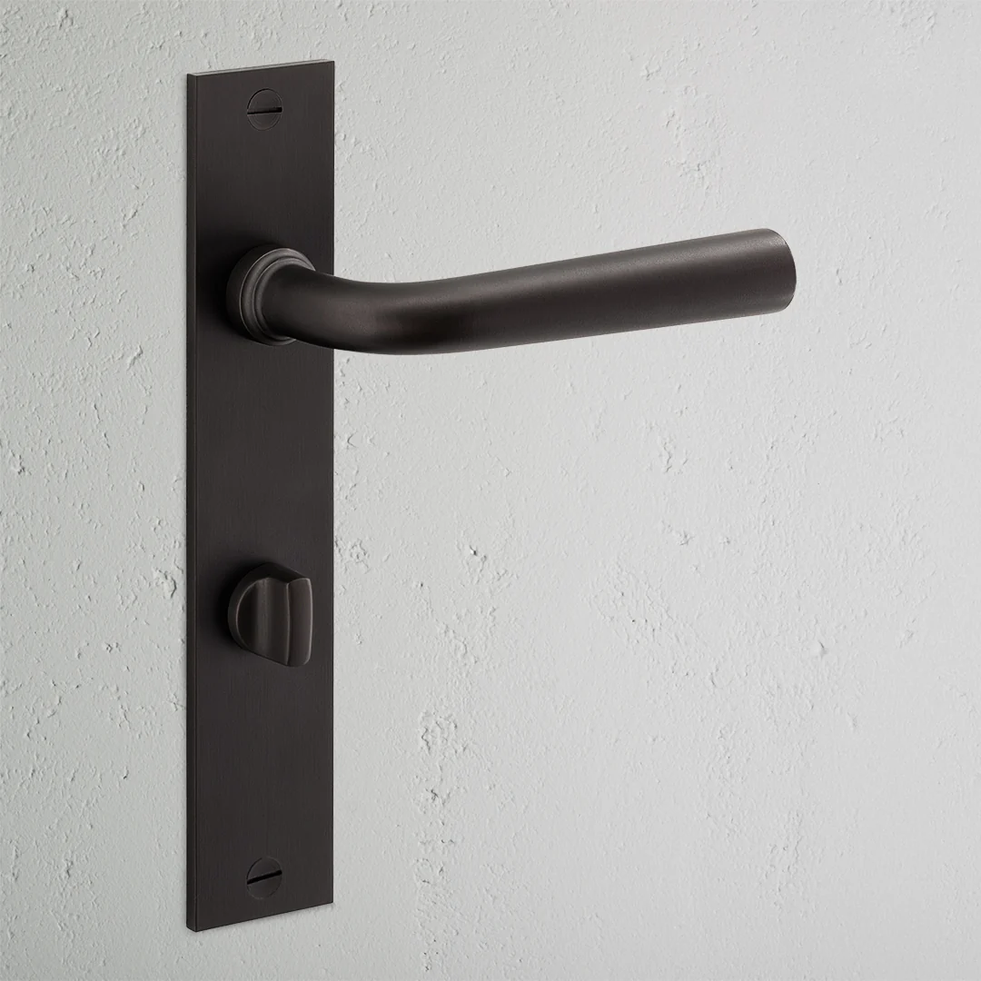 Apsley Long Plate Sprung Door Handle & Thumbturn - Bronze