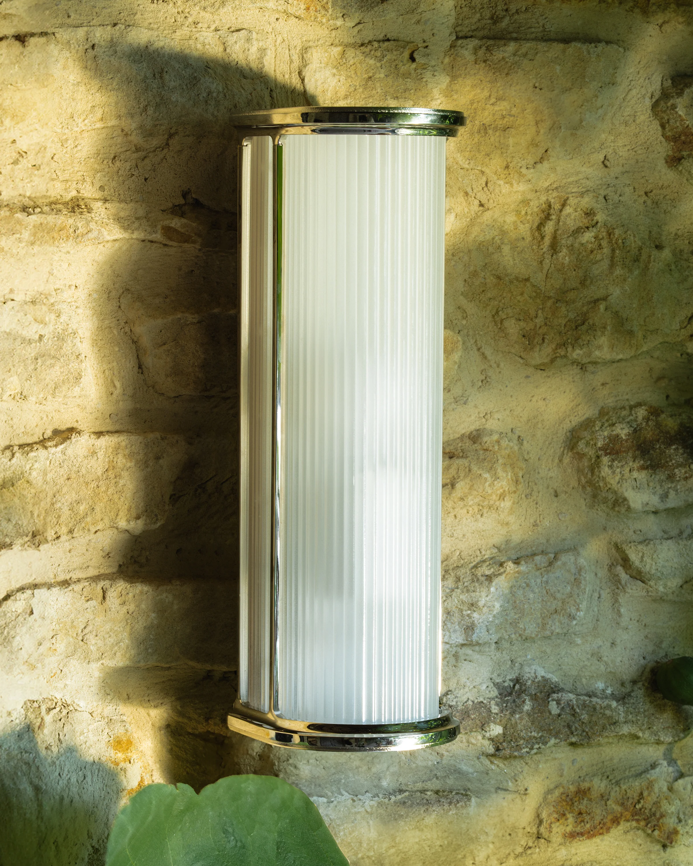 Bank Wall Light Fluted Glass – Polished Nickel - Image 3