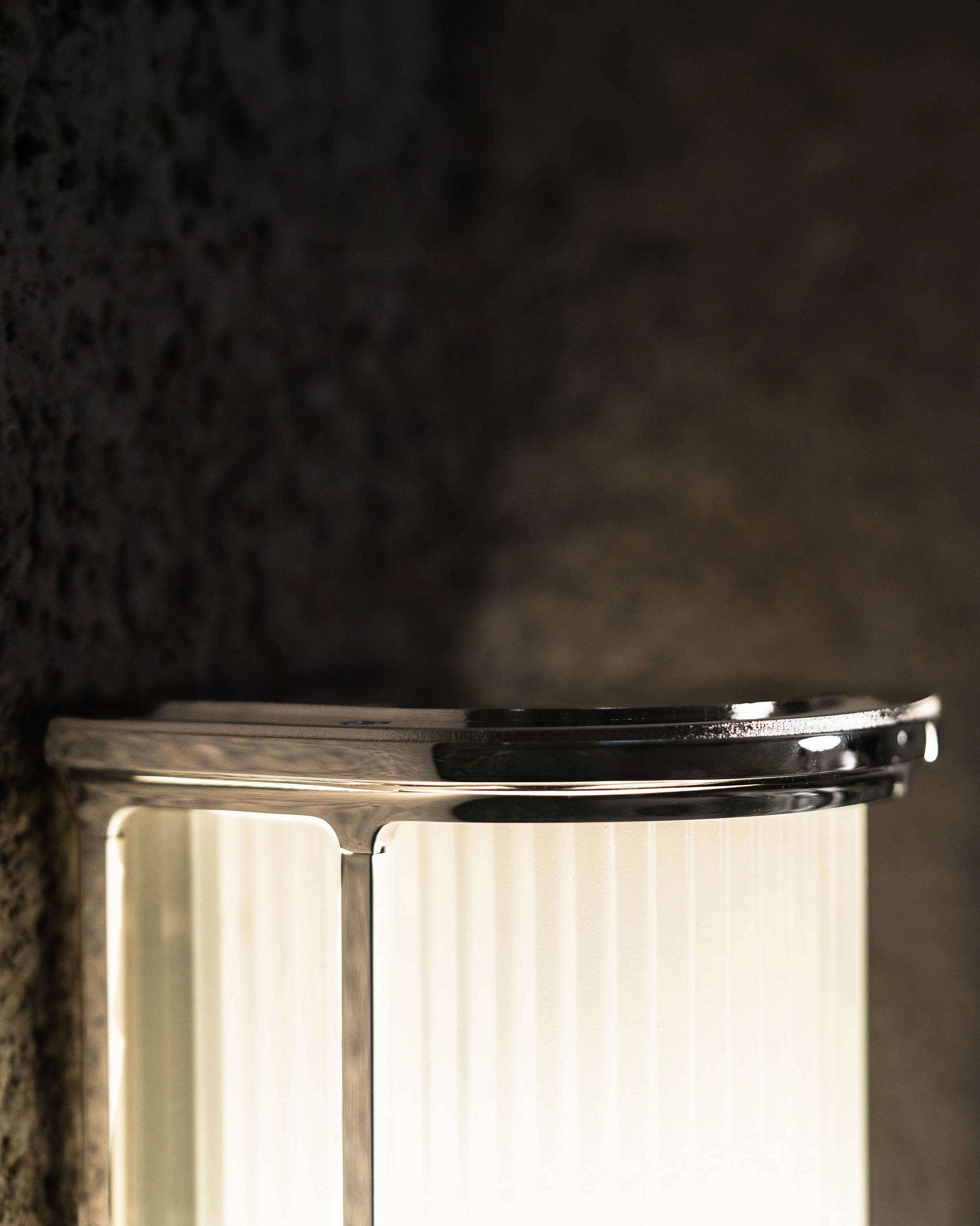 Bank Wall Light Fluted Glass – Polished Nickel - Image 4