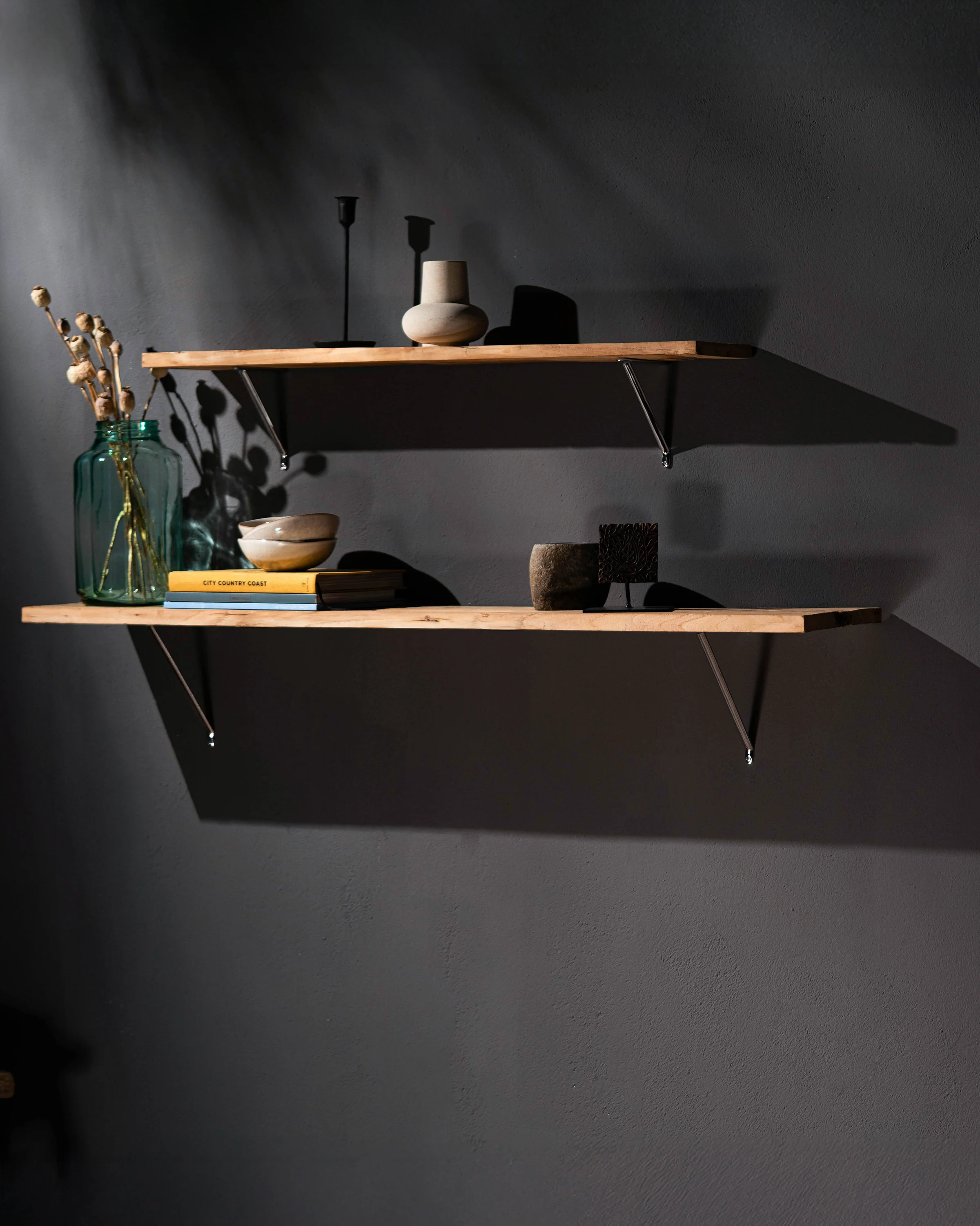 Brixton Shelf Bracket 200mm – Polished Nickel - Image 4