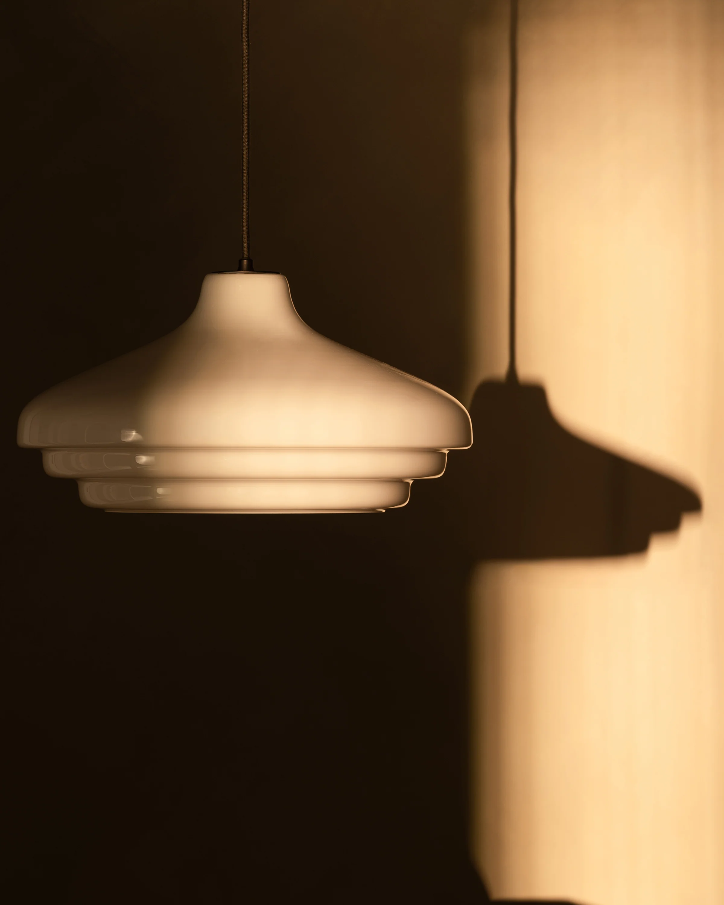 Brookfield Large Pendant Light Opal Glass - Bronze  - Image 3