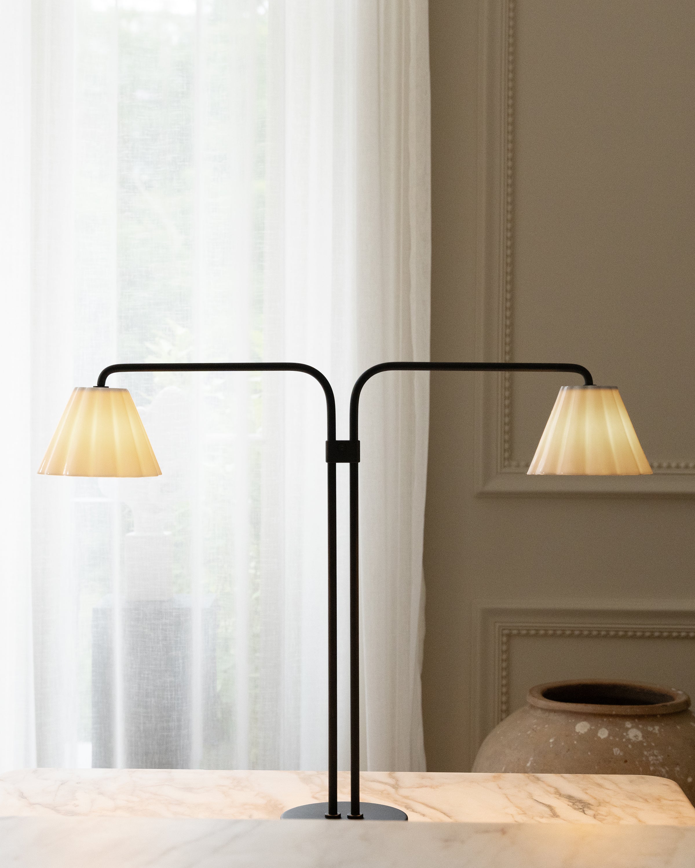 Cotswold Dual Table Lamp Fine Porcelain - Bronze - Image 11