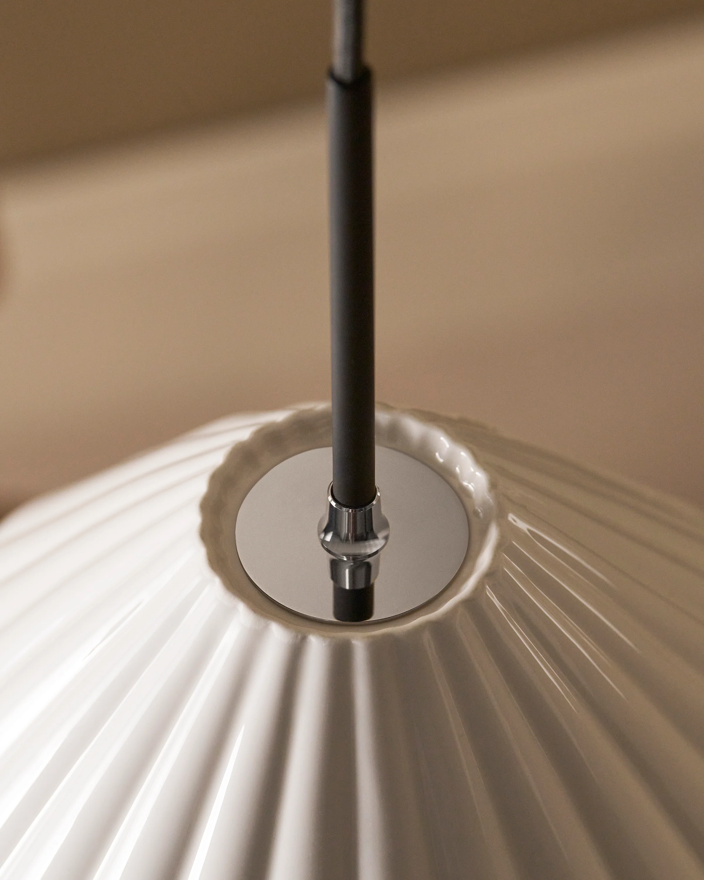 Cotswold Medium Pendant Light Fine Porcelain - Polished Nickel - Image 7