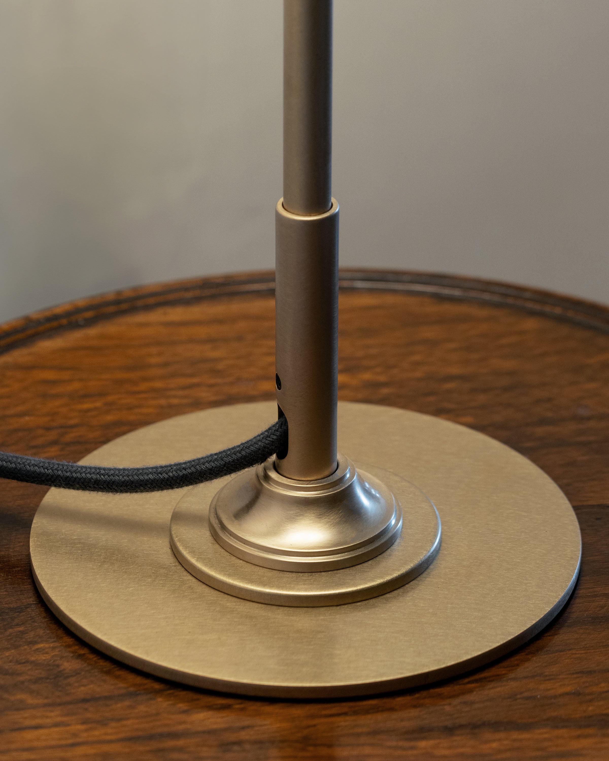 Cotswold Medium Table Lamp Pleated Alabaster White - Antique Brass - Image 4