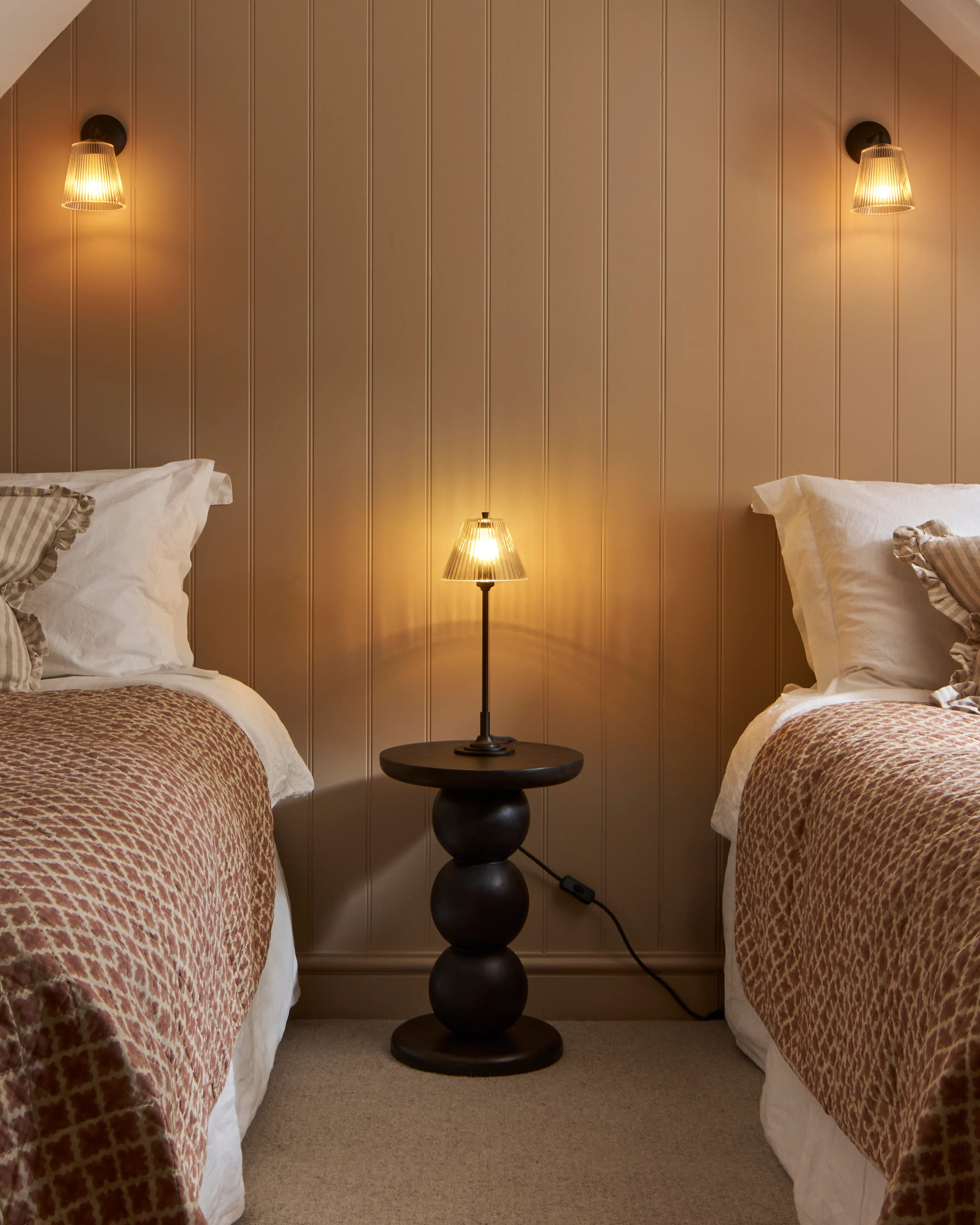 Cotswold Small Table Lamp Fluted Glass - Bronze - Image 3