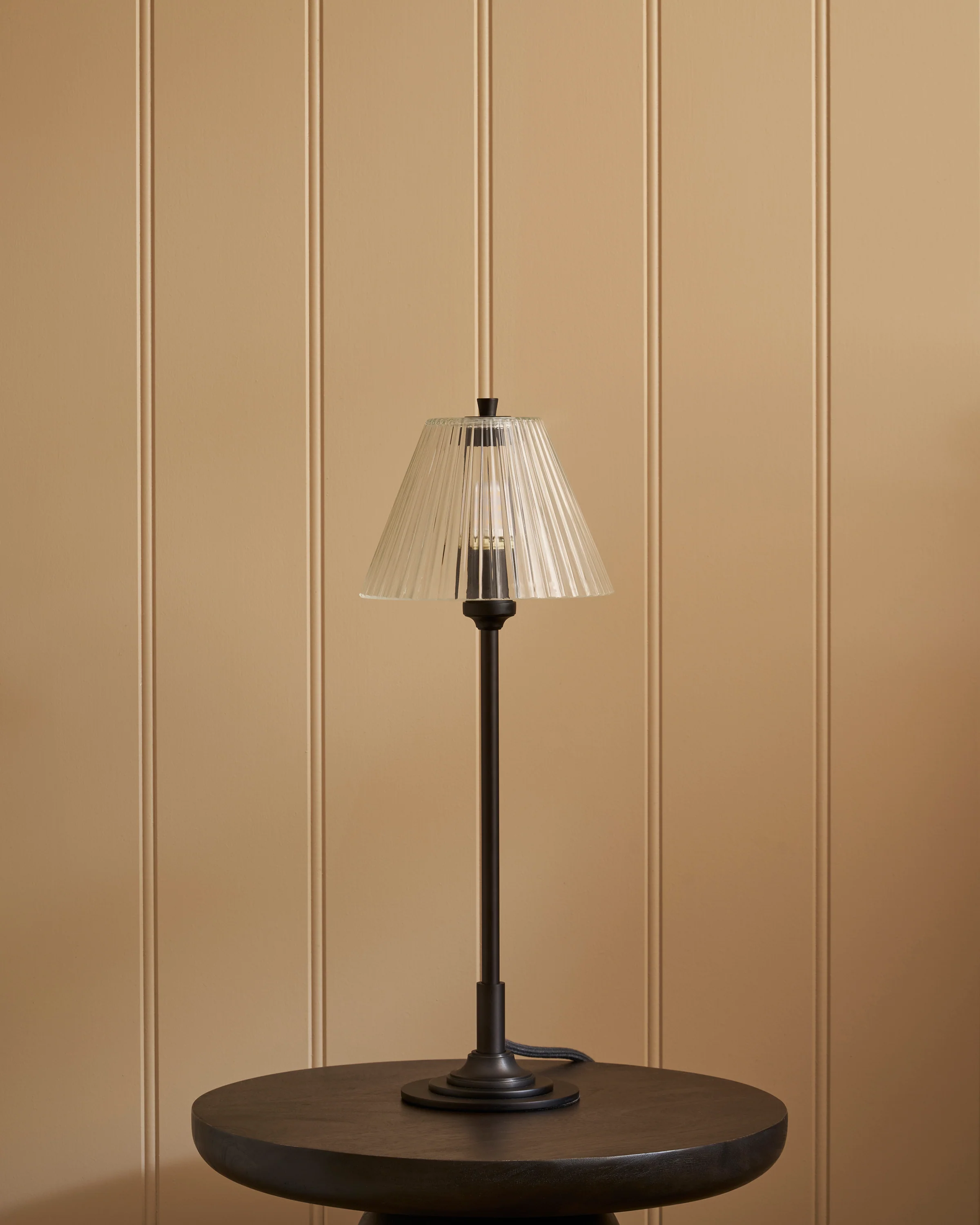 Cotswold Small Table Lamp Fluted Glass - Bronze - Image 4