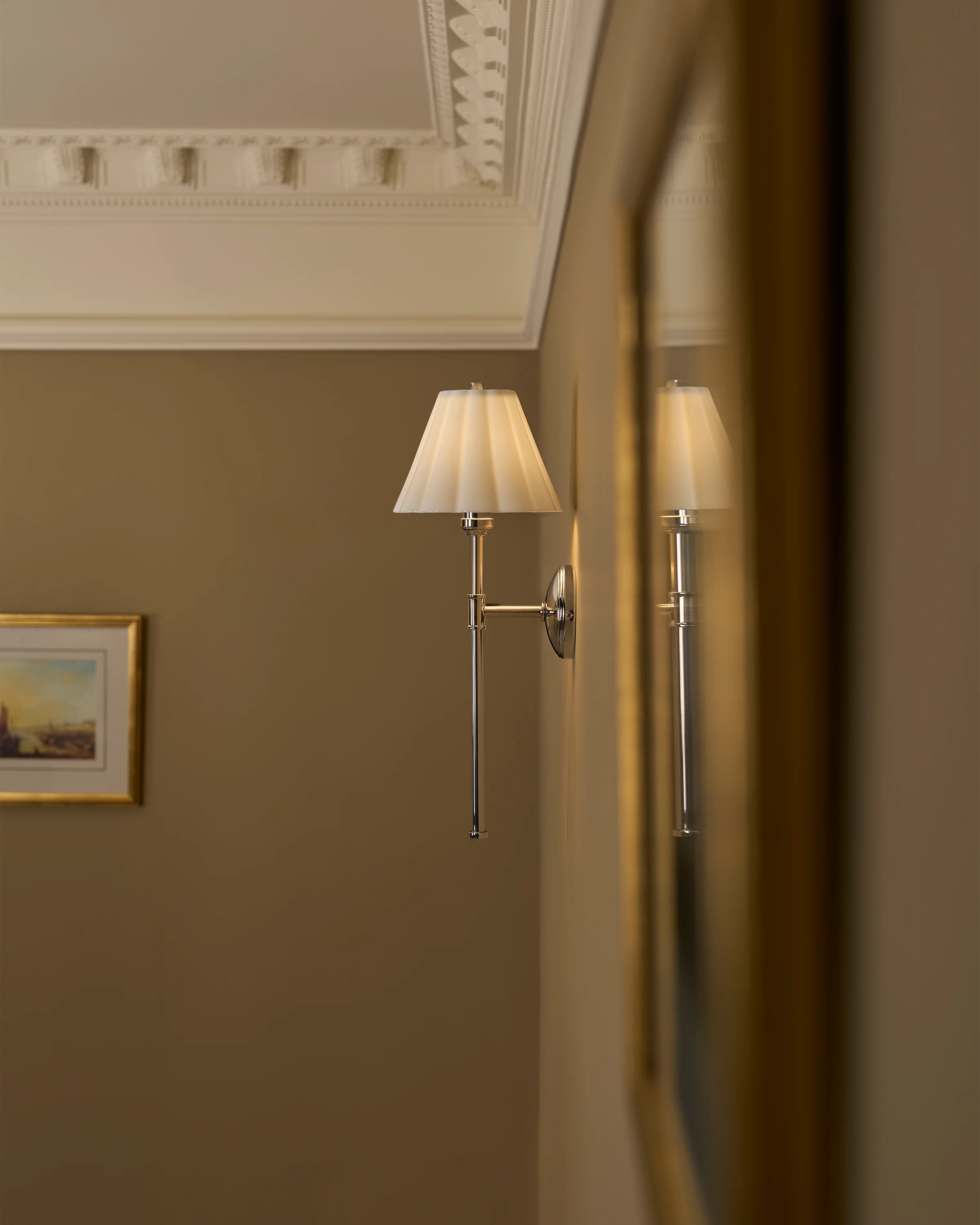 Cotswold Wall Light Fine Porcelain - Polished Nickel - Image 4