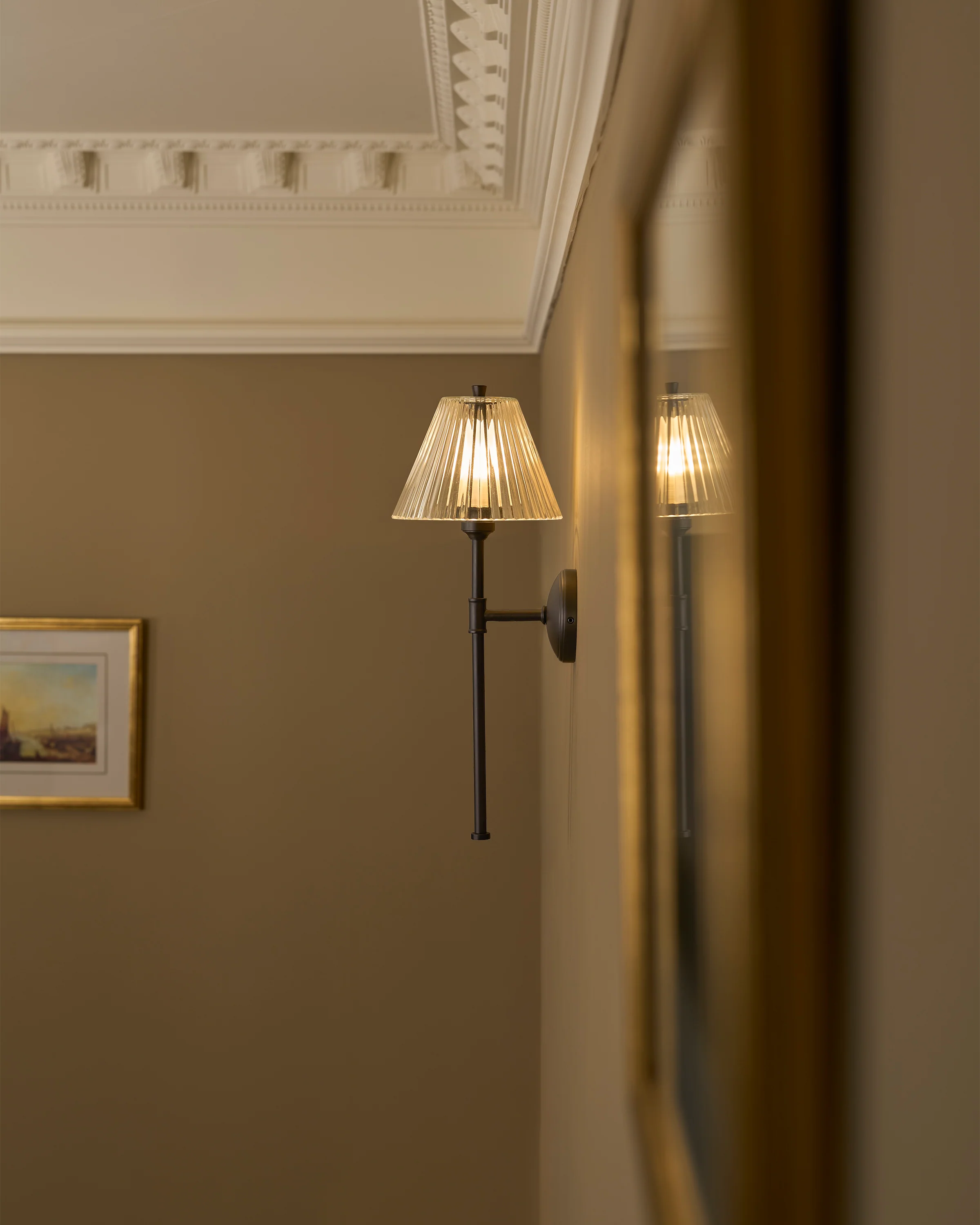 Cotswold Wall Light Fluted Glass - Bronze - Image 4