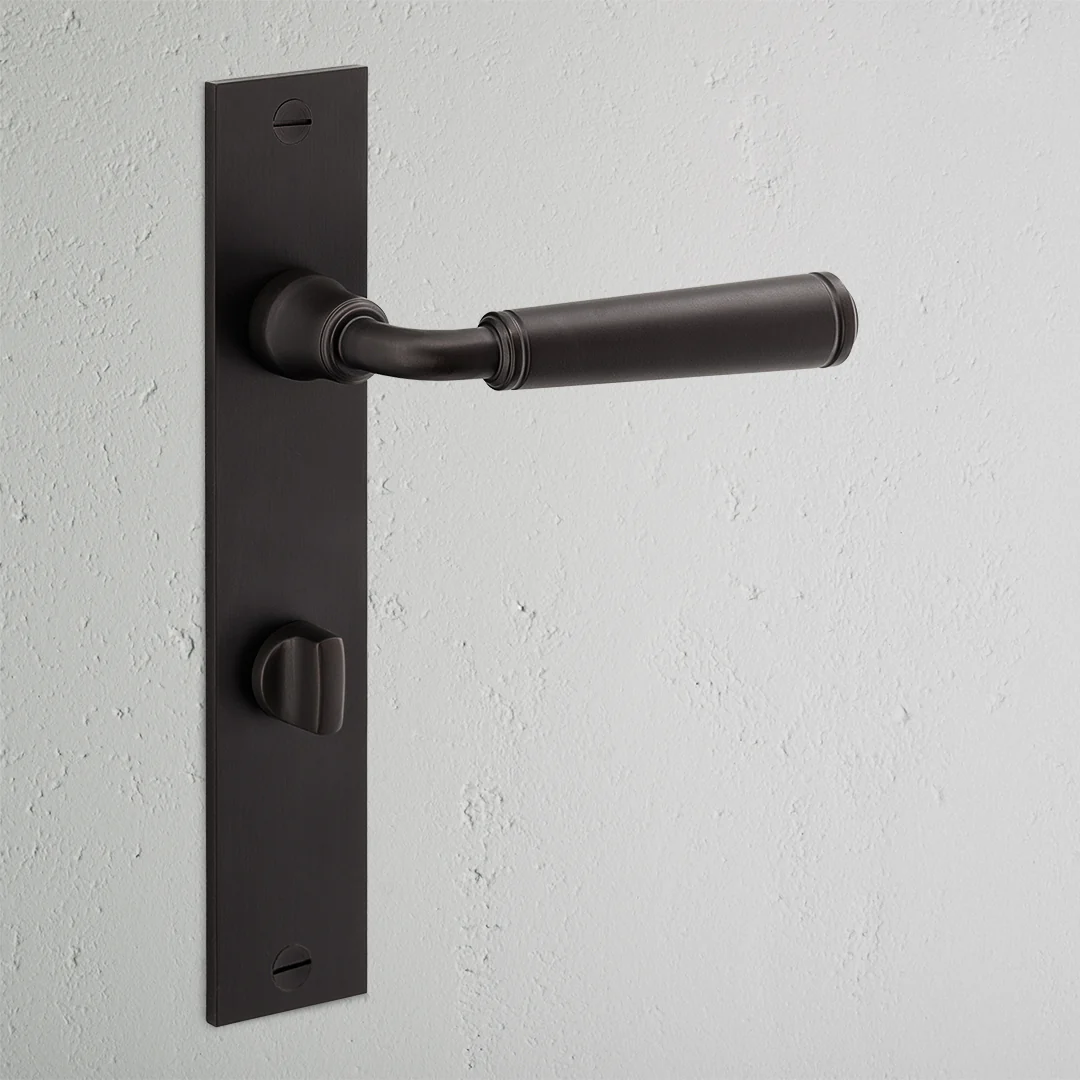 Digby Long Plate Sprung Door Handle & Thumbturn - Bronze