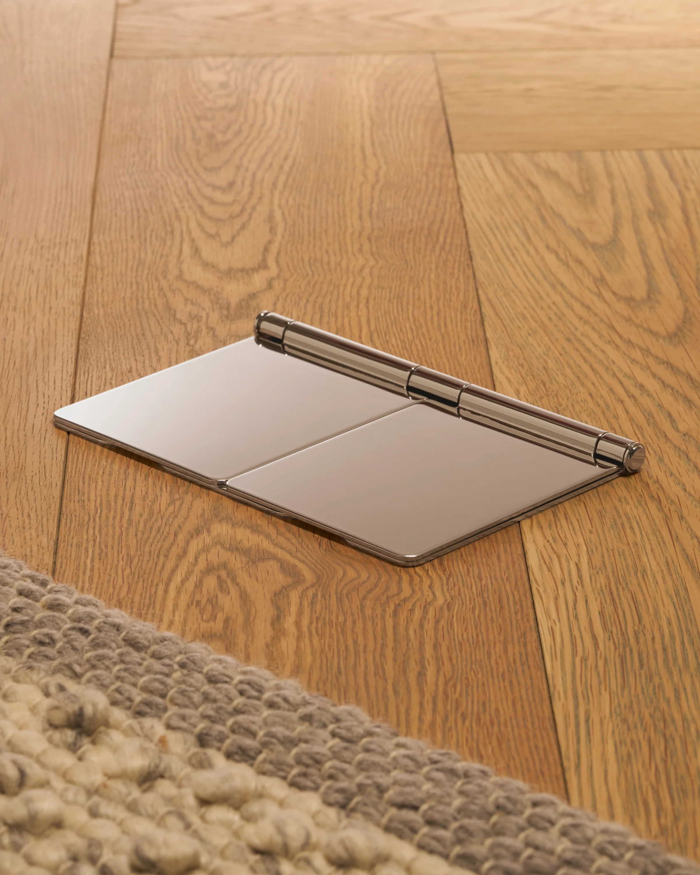 Double 2x 5A Light Floor Socket - Polished Nickel | White - Image 5