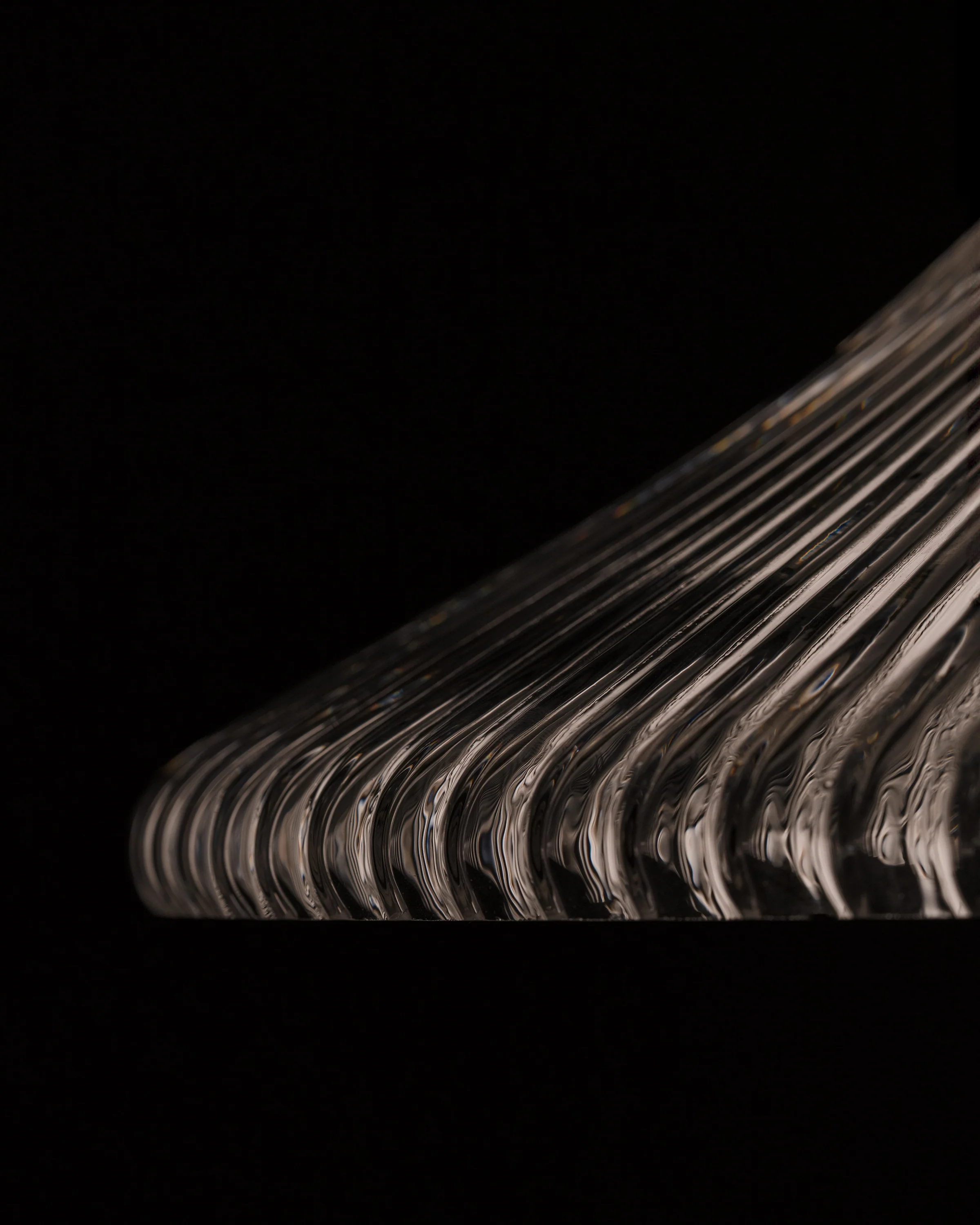 Hammersmith Medium Pendant Light Fluted Glass - Polished Nickel - Image 3
