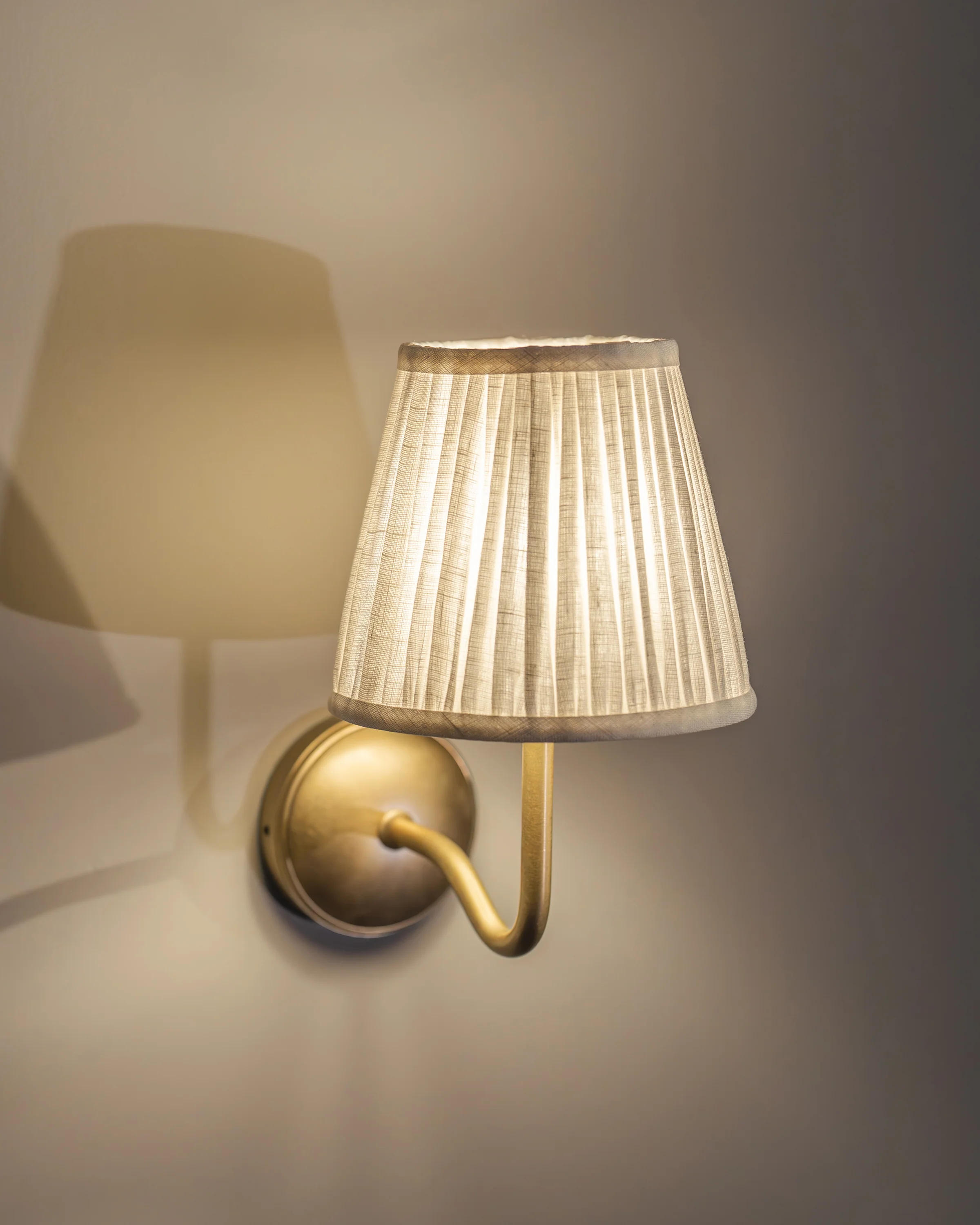 Malvern Medium Wall Light Alabaster White - Antique Brass - Image 3