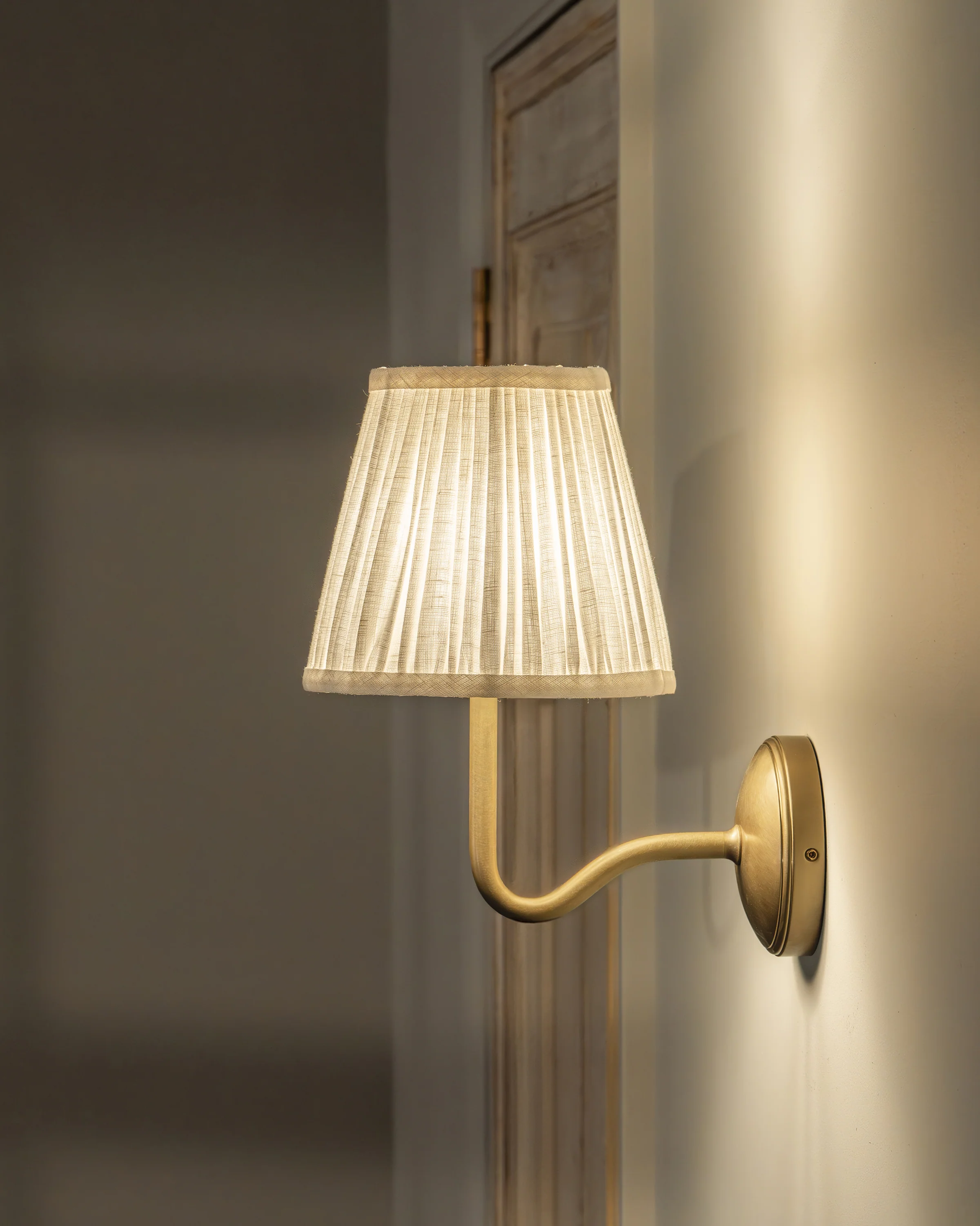 Malvern Medium Wall Light Alabaster White - Antique Brass - Image 9