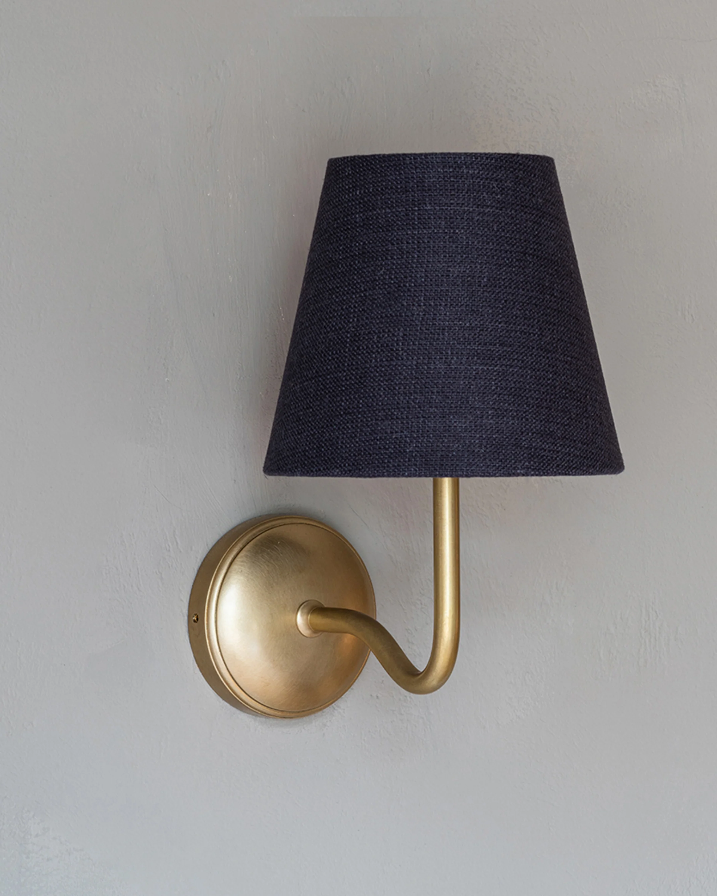 Malvern Medium Wall Light Basalt Grey - Antique Brass - Image 2