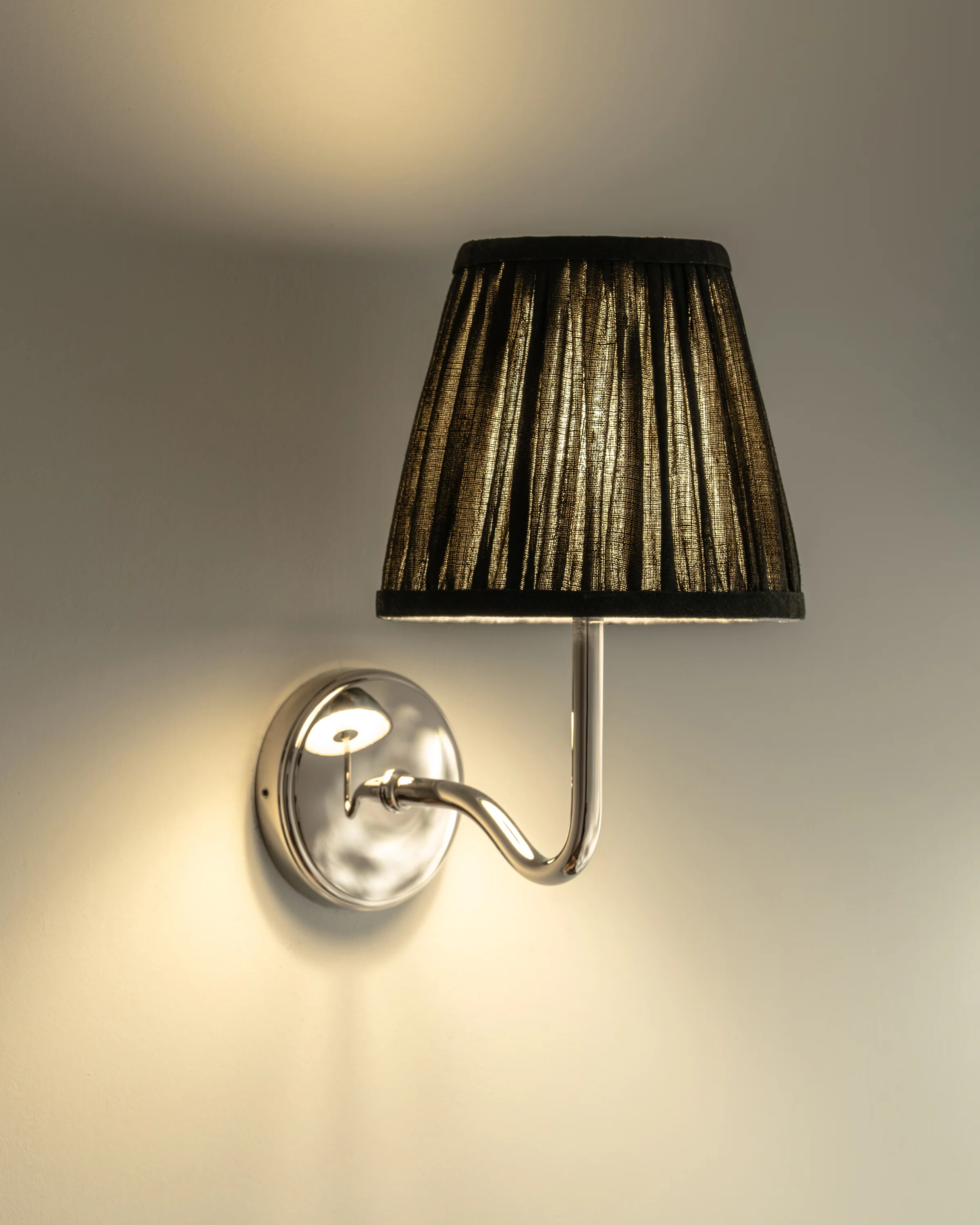 Malvern Medium Wall Light Deep Green - Polished Nickel - Image 4