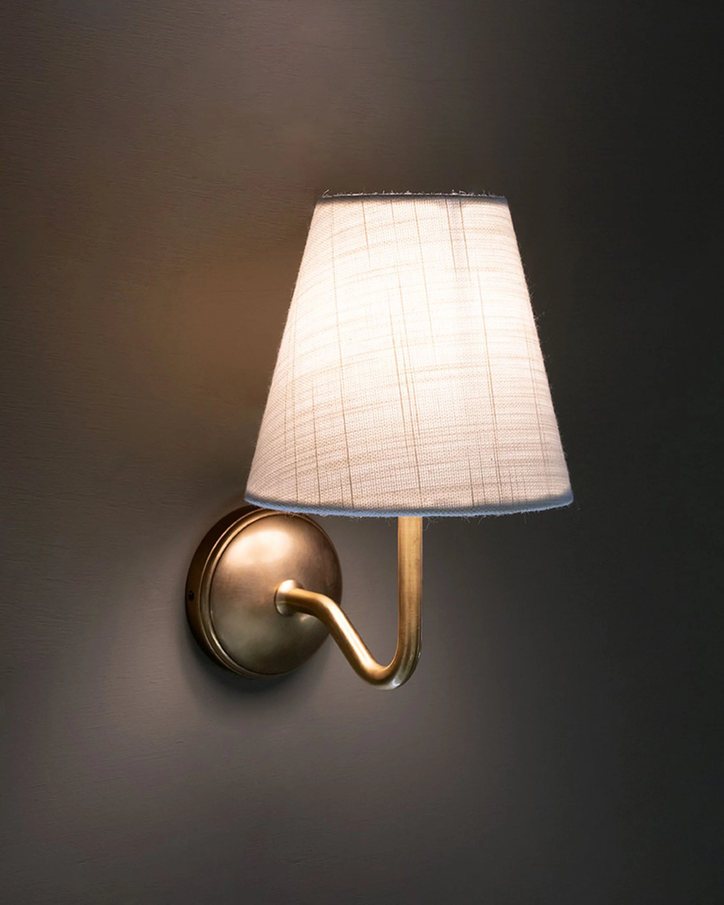 Malvern Small Wall Light Alabaster White - Antique Brass - Image 3