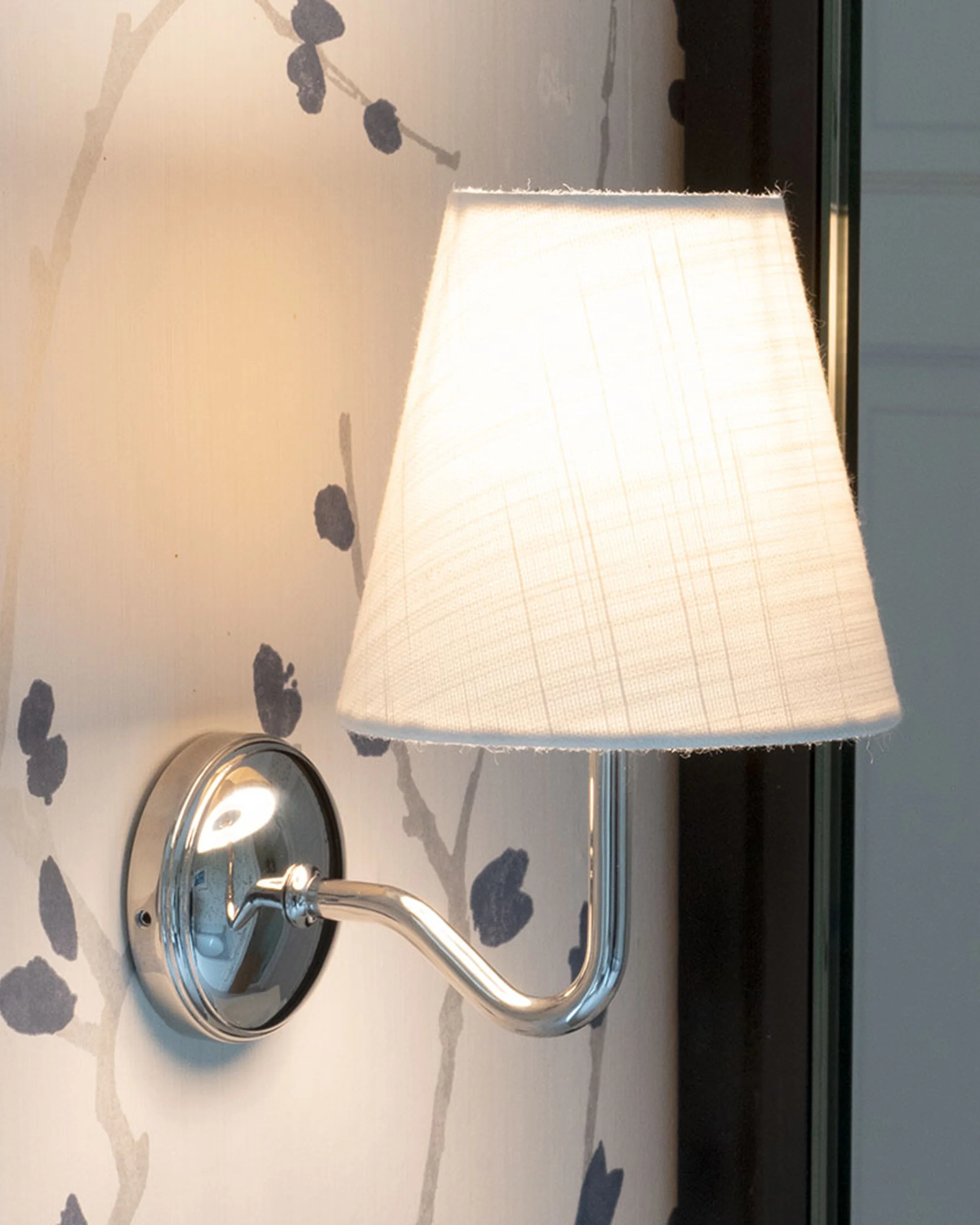 Malvern Small Wall Light Alabaster White - Polished Nickel - Image 3