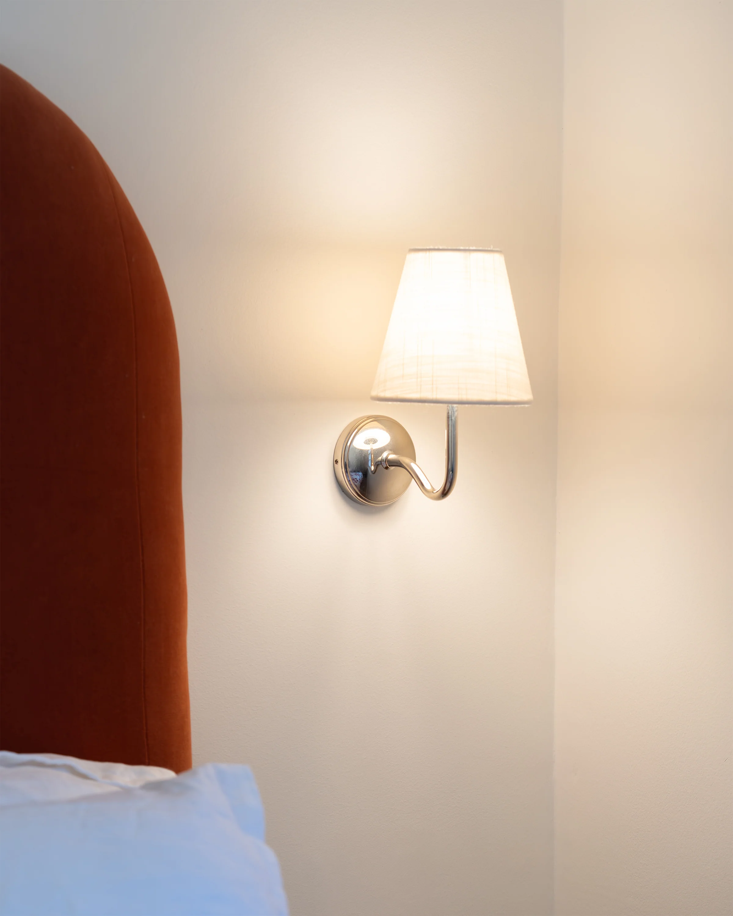 Malvern Small Wall Light Alabaster White - Polished Nickel - Image 4