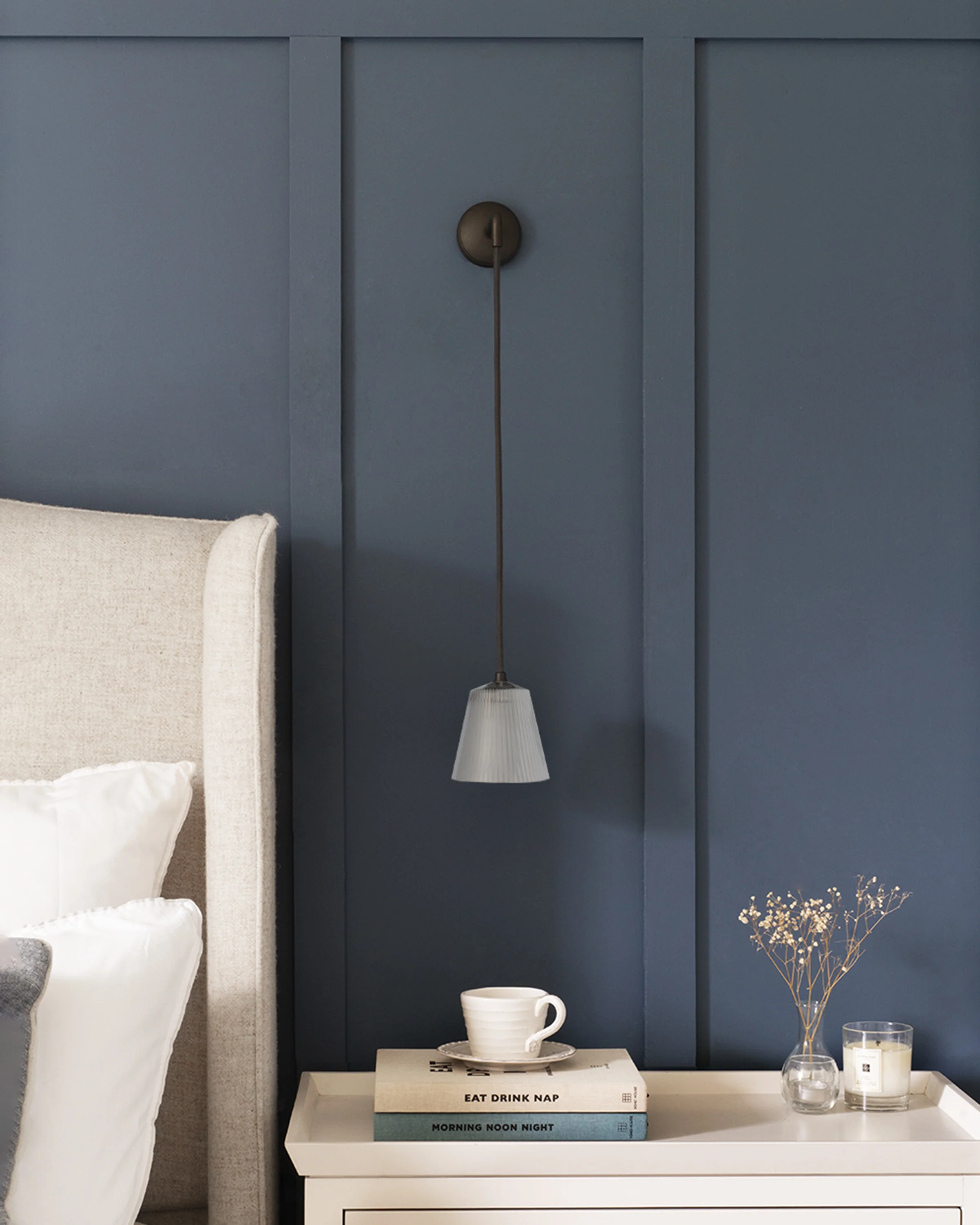 Richmond Small Hanging Wall Light Fluted Glass - Bronze - Image 2