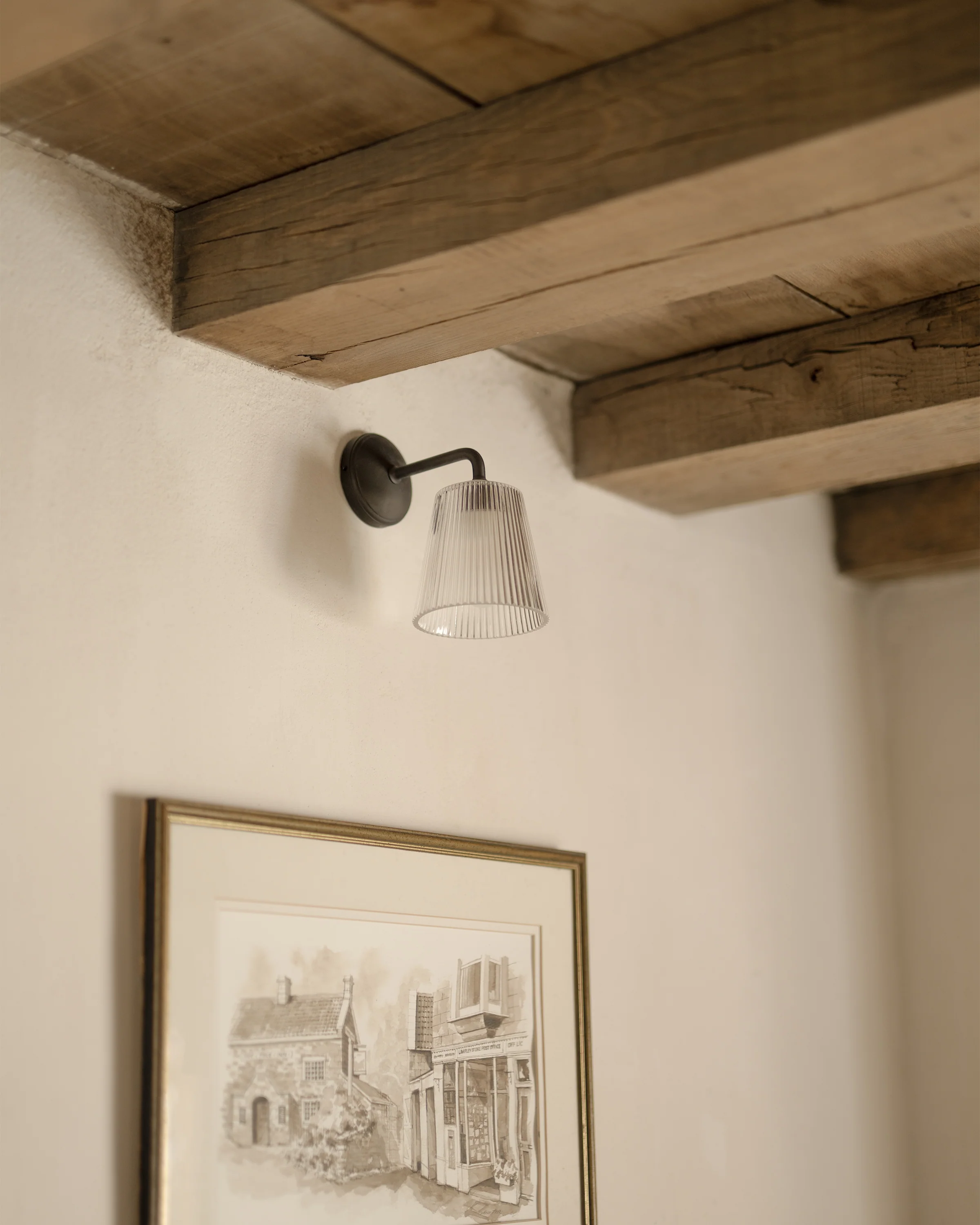 Richmond Small Wall Light Fluted Glass - Bronze - Image 2