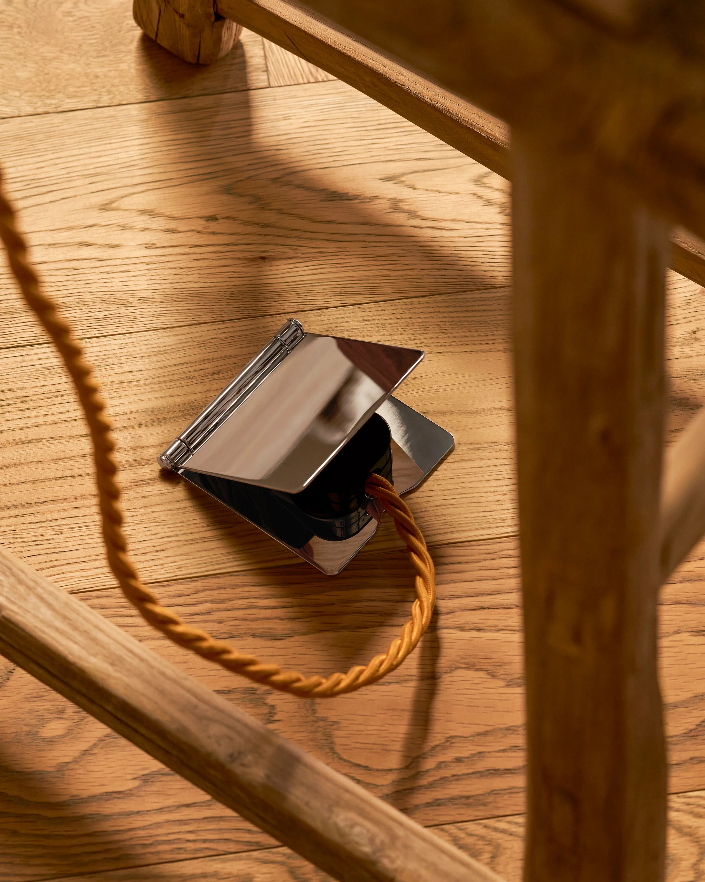 Single 5A Light Floor Socket - Polished Nickel | White - Image 4