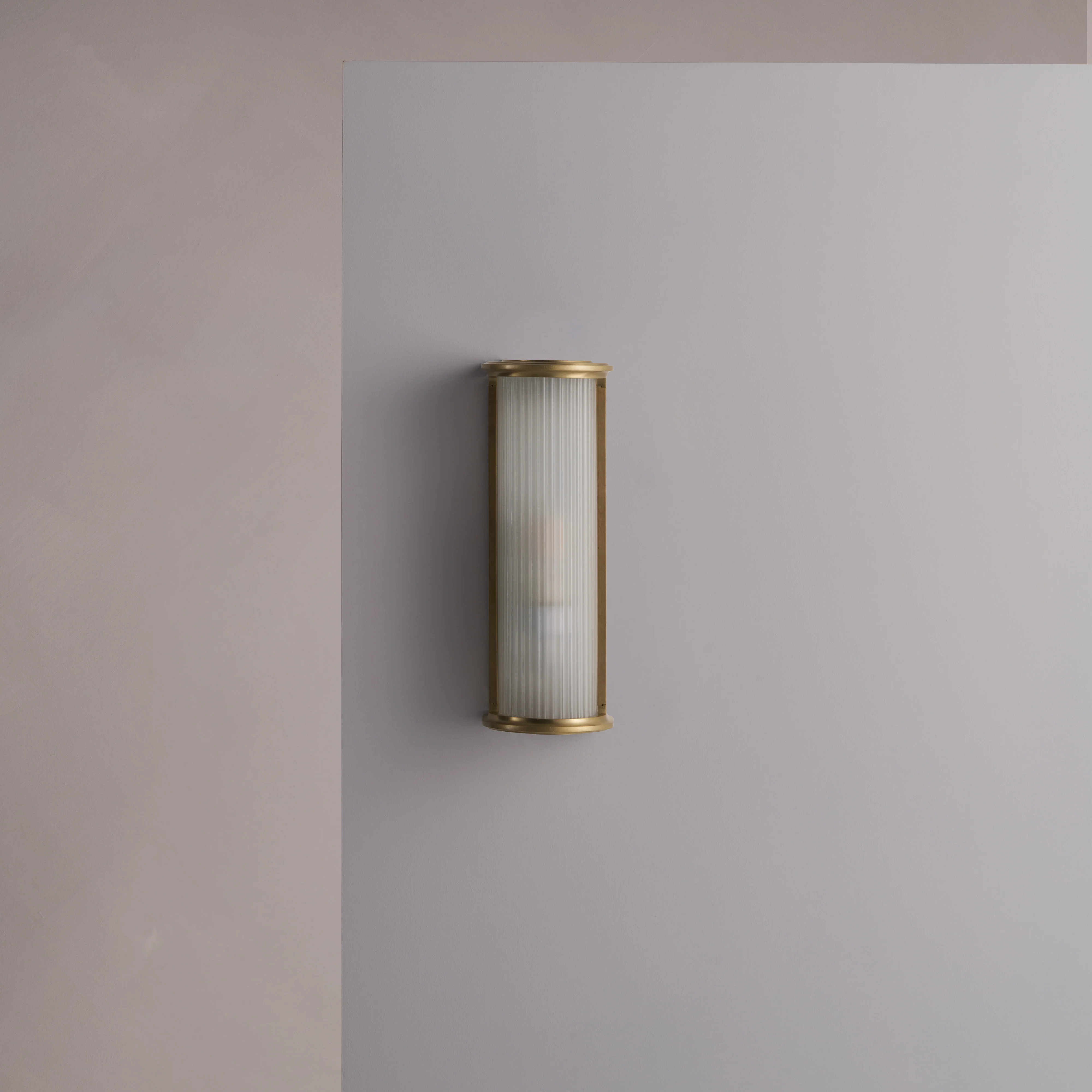 Small Bank Wall Light - Antique Brass - Image 2