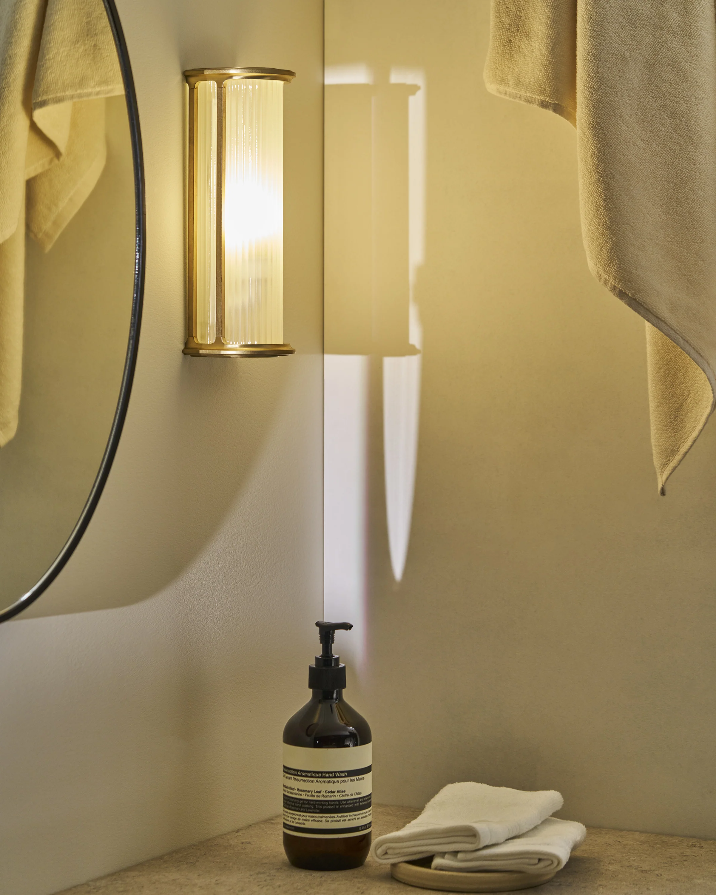 Small Bank Wall Light - Antique Brass - Image 9