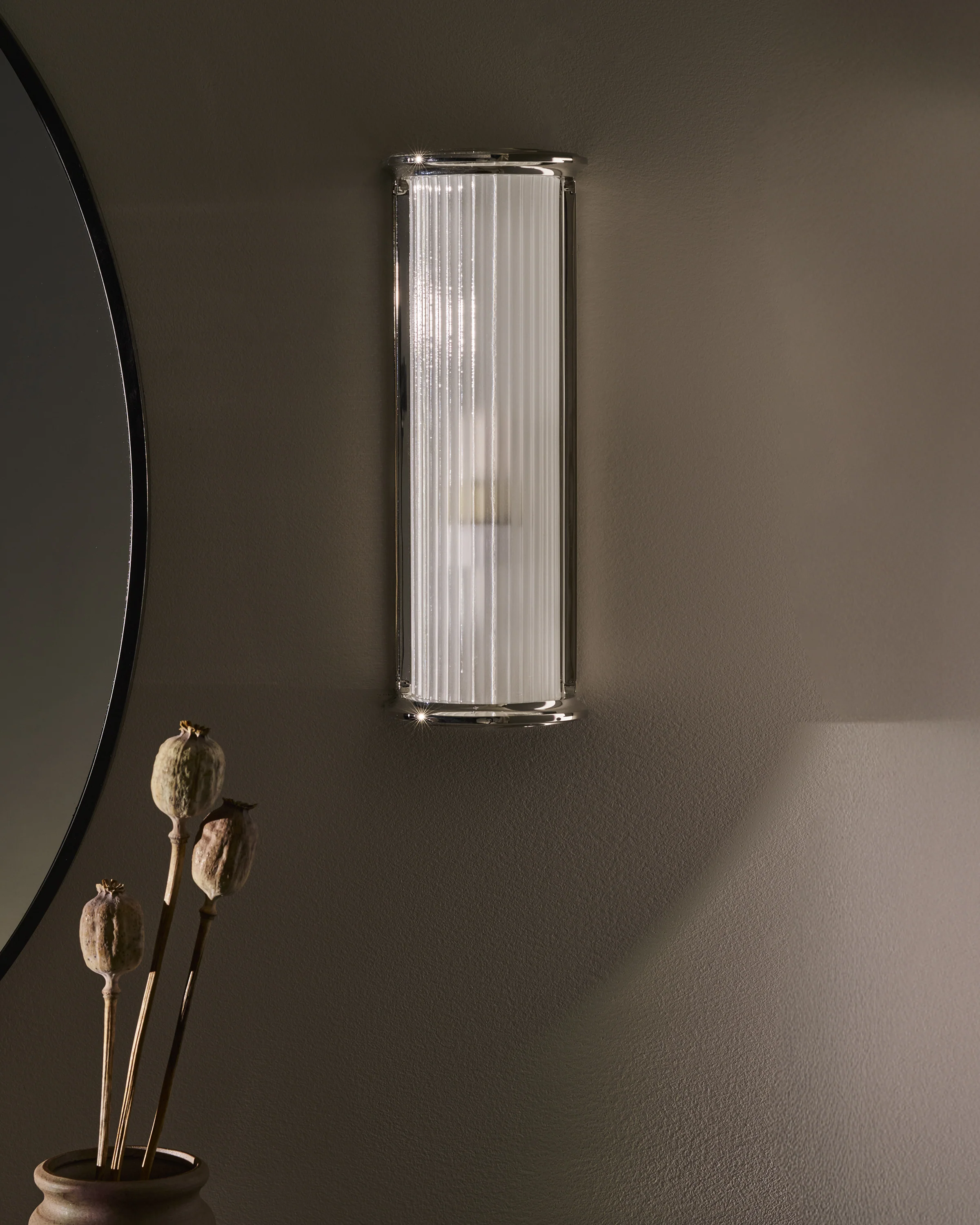 Small Bank Wall Light - Polished Nickel - Image 6