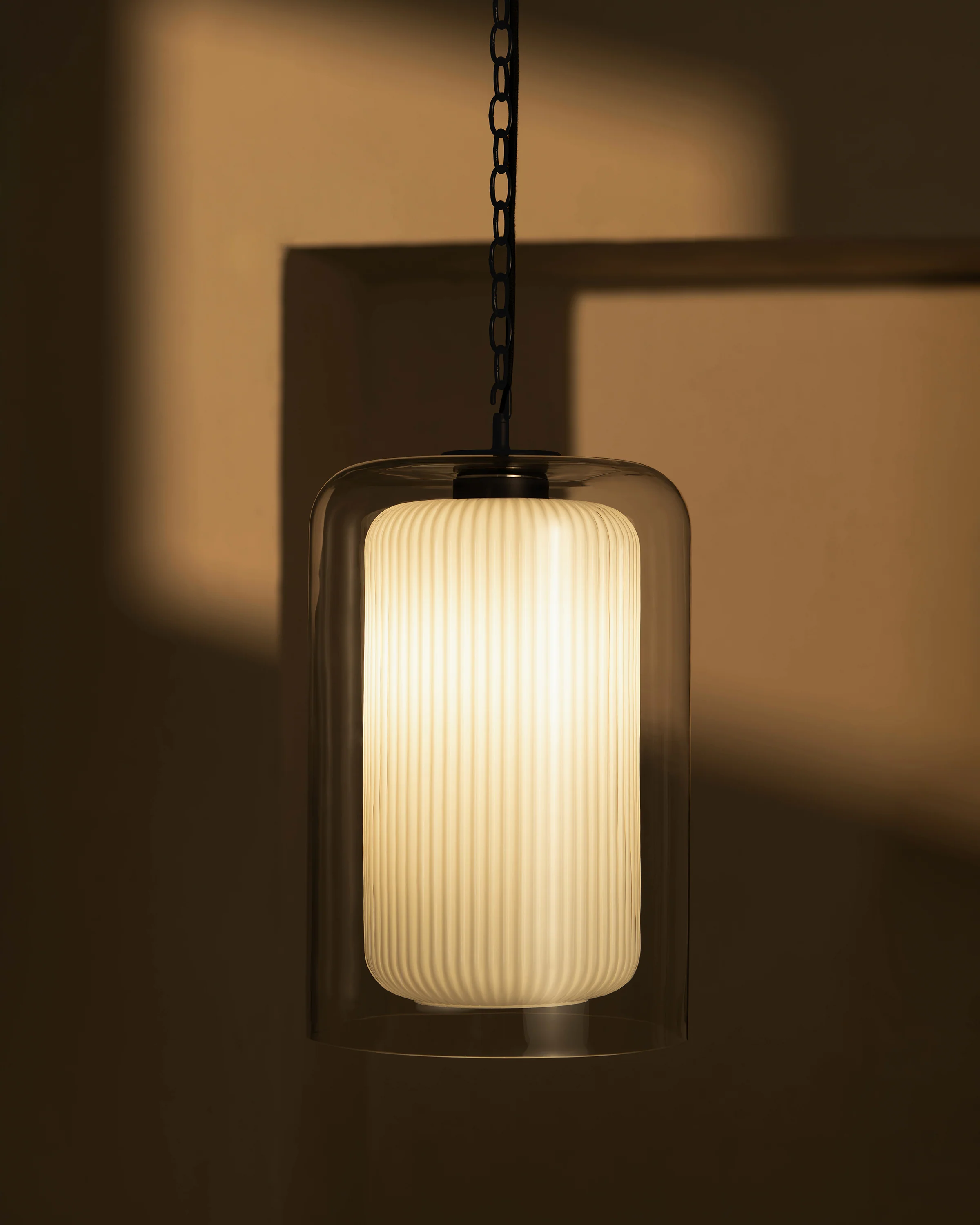 Windsor Large Pendant Light Opal Glass - Bronze - Image 3